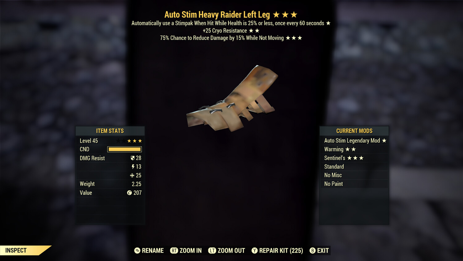 Auto Stim Cryo Sentinel Raider LL