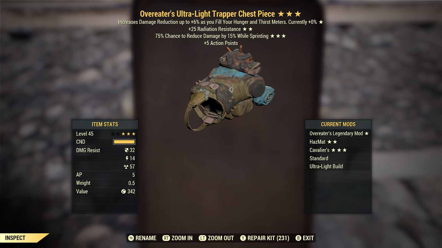 Overeaters RR Cavalier Trapper Chest