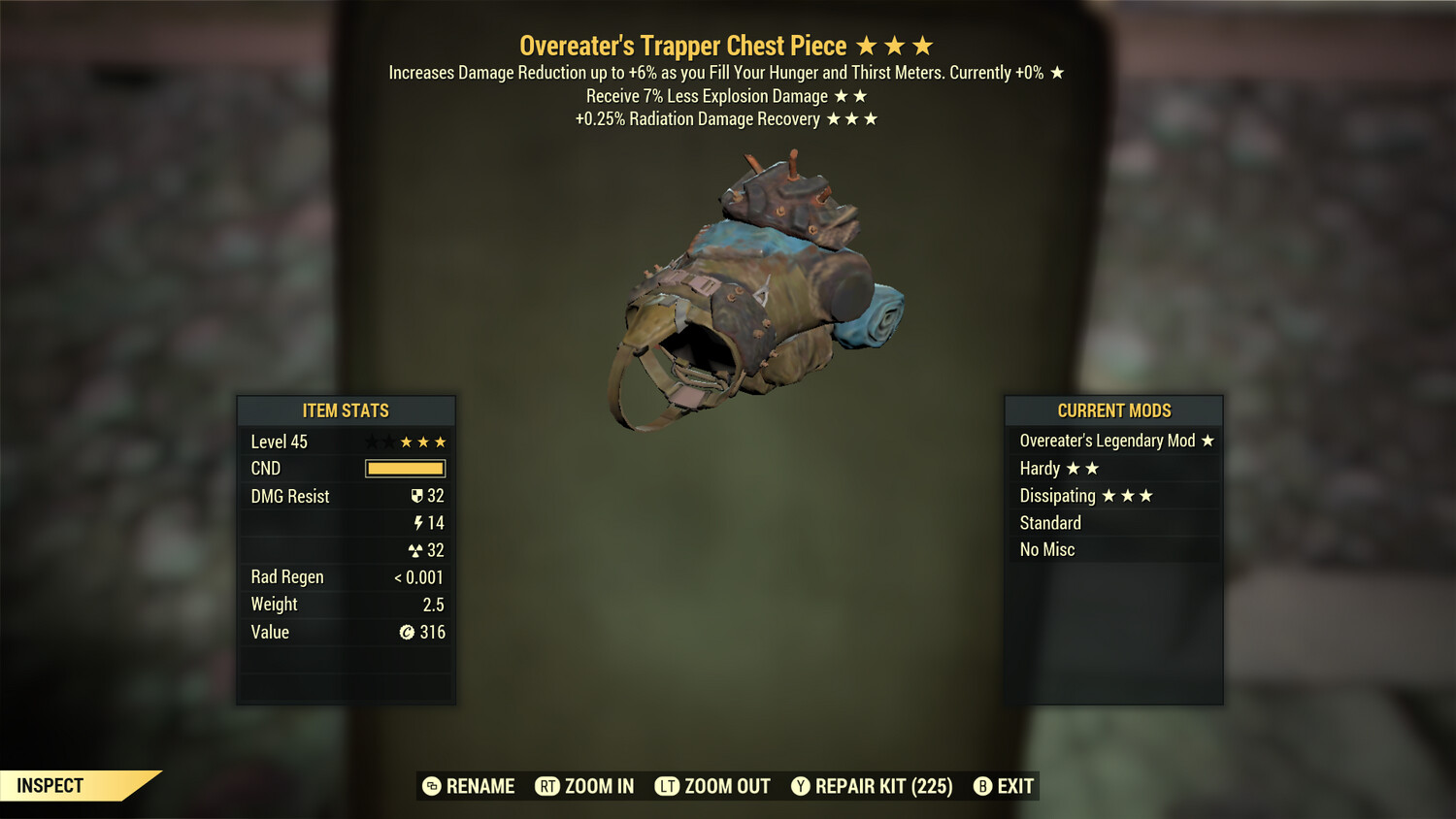 Overeaters Explosive Rad Recov Trapper Chest