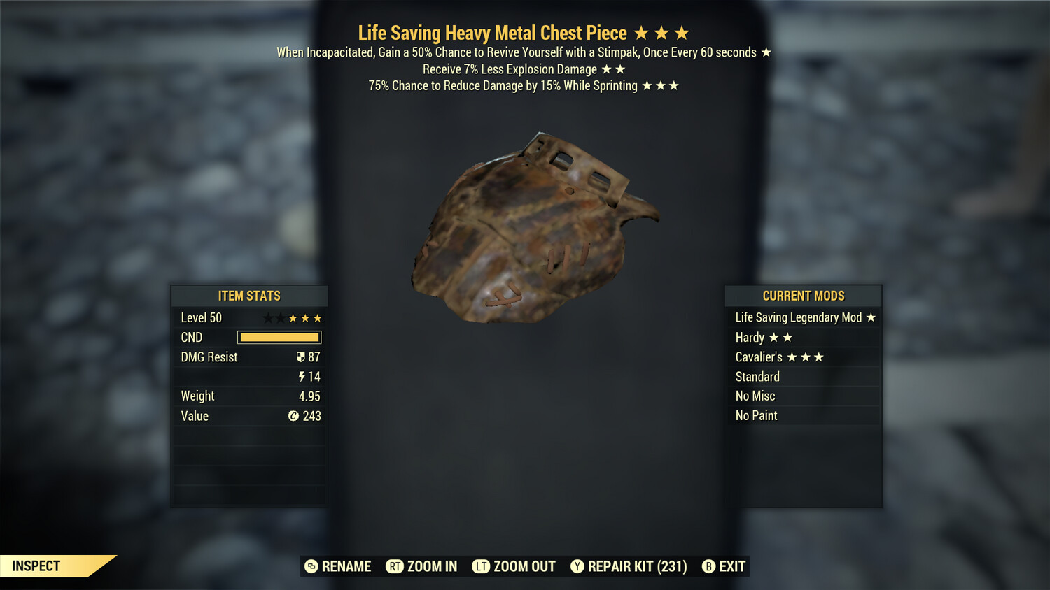 Life Saving Explosive Cavalier Metal Chest