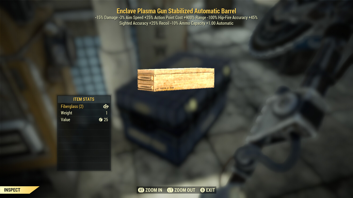 Enclave Plasma Gun Stabilized Automatic Barrel