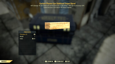 Enclave Plasma Gun Stabilized Sniper Barrel