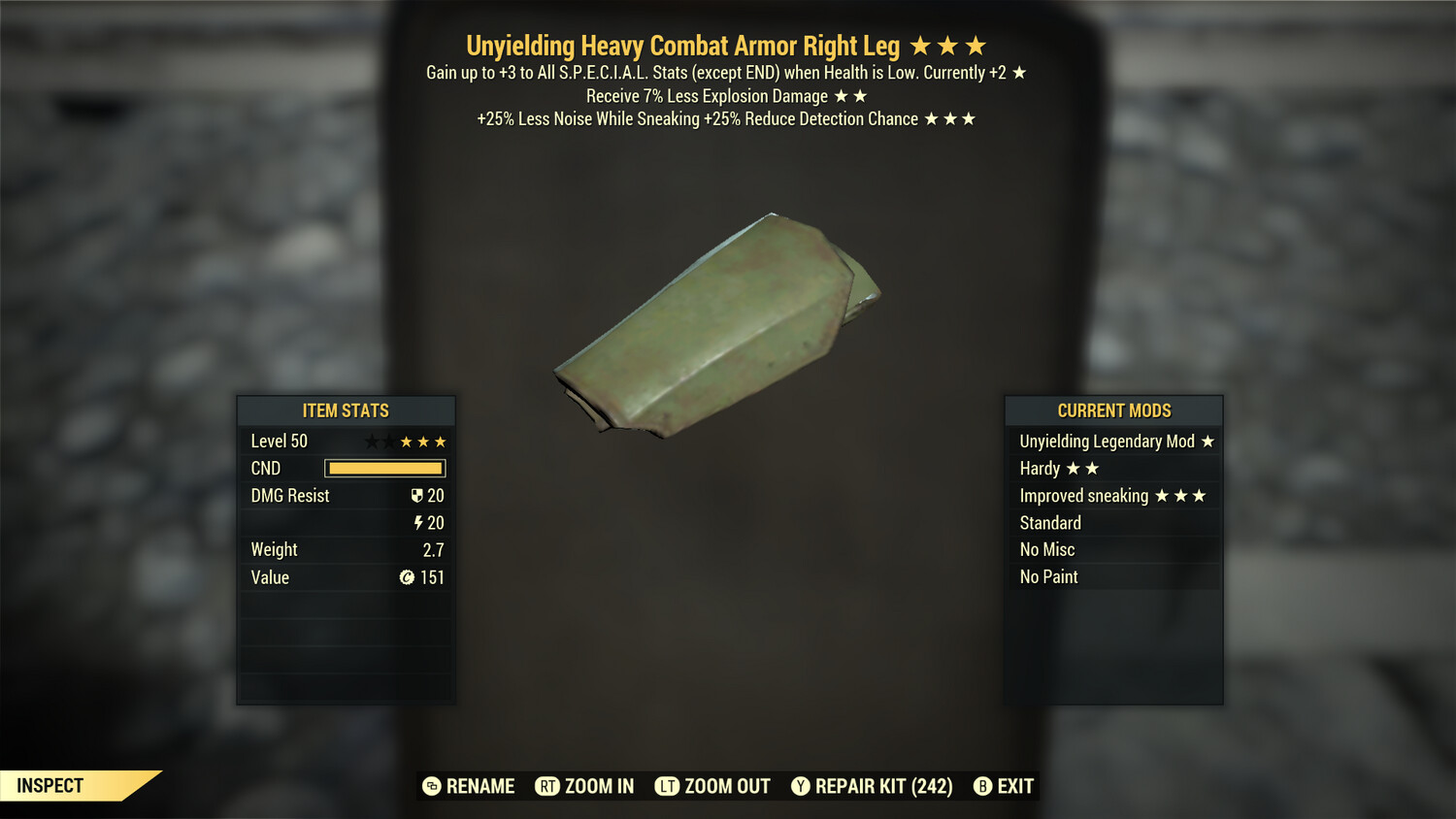 Unyielding Explosive HTD Combat RL