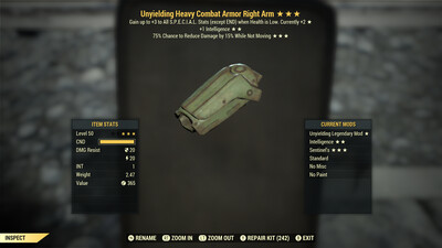 Unyielding Intel Sentinel Combat RA