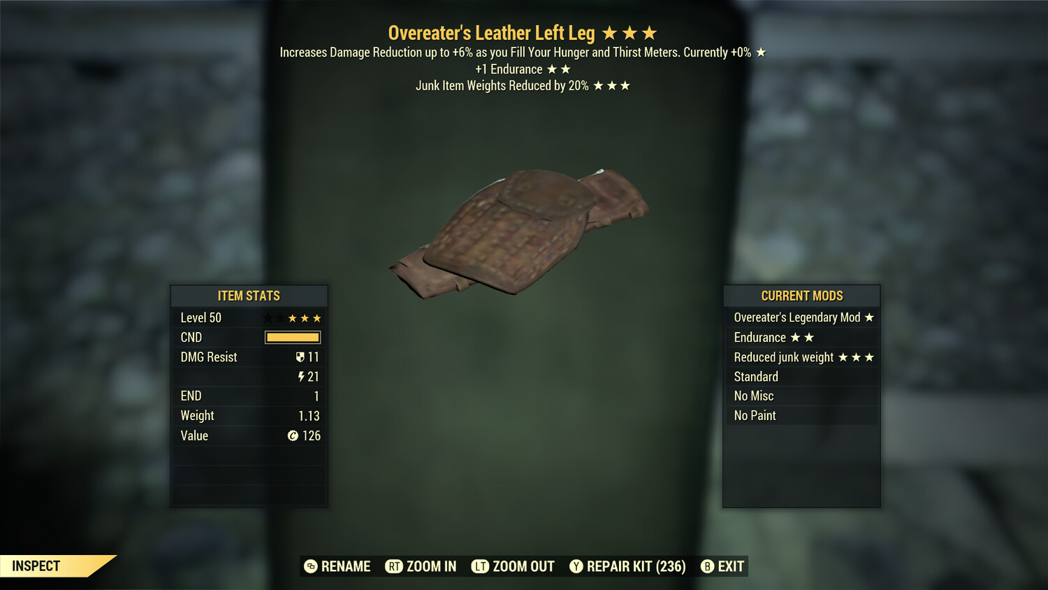 Overeaters 1E JWR Leather LL