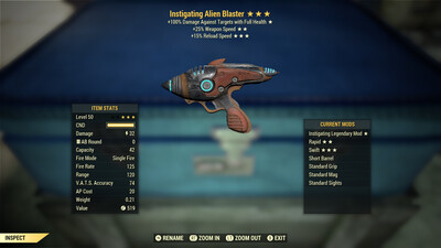 Instigating 25/15r Alien Blaster