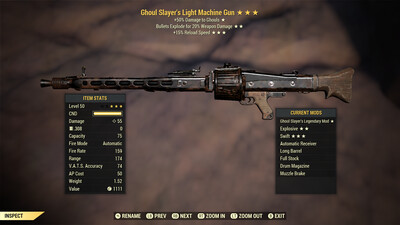 Ghoul Slayers Explosive 15r Light Machine Gun