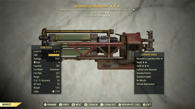 Berserkers 25/15r Gatling Laser