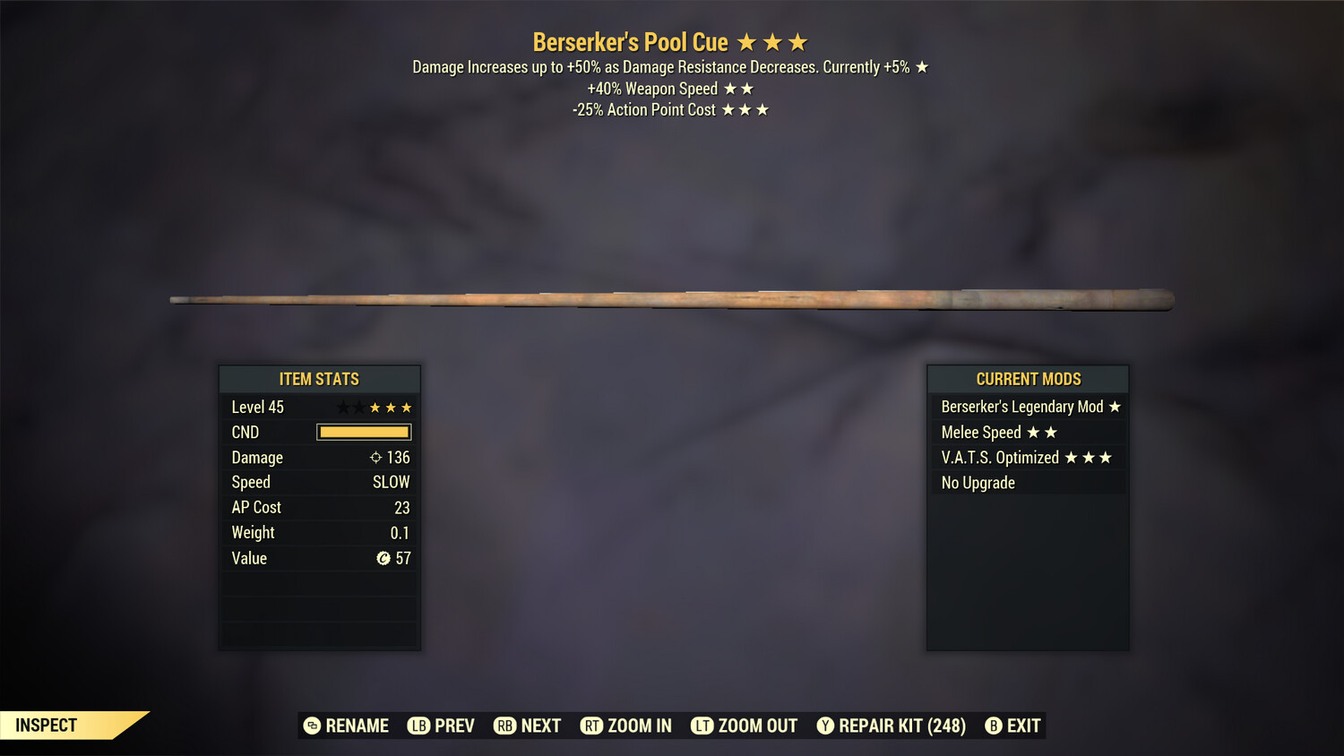 Berserkers SS/25 Pool Cue