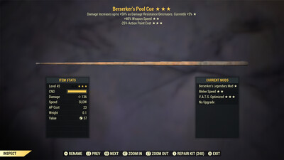 Berserkers SS/25 Pool Cue