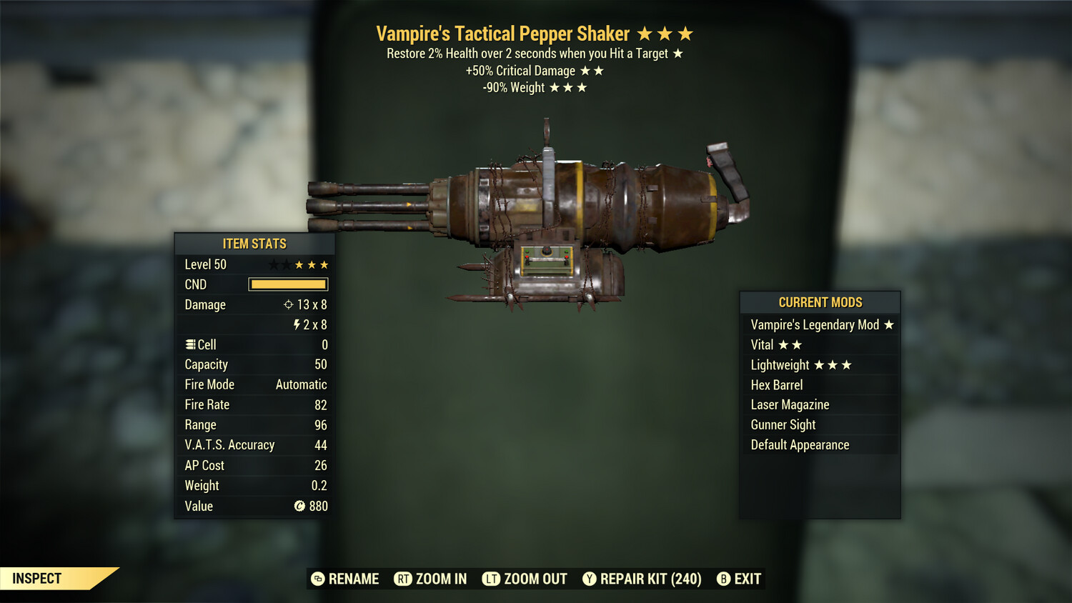 Vampire 50/90 Pepper Shaker