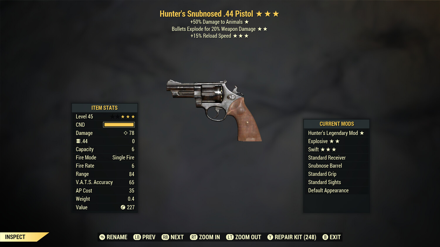 Hunters Explosive 15r .44 Pistol