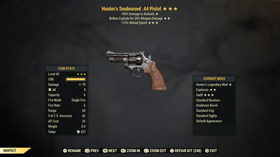 Hunters Explosive 15r .44 Pistol