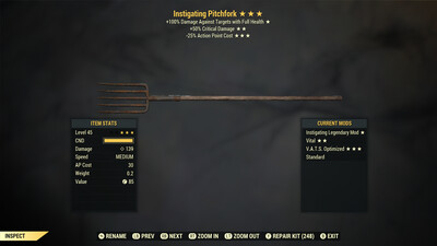 Instigating 50/25 Pitchfork