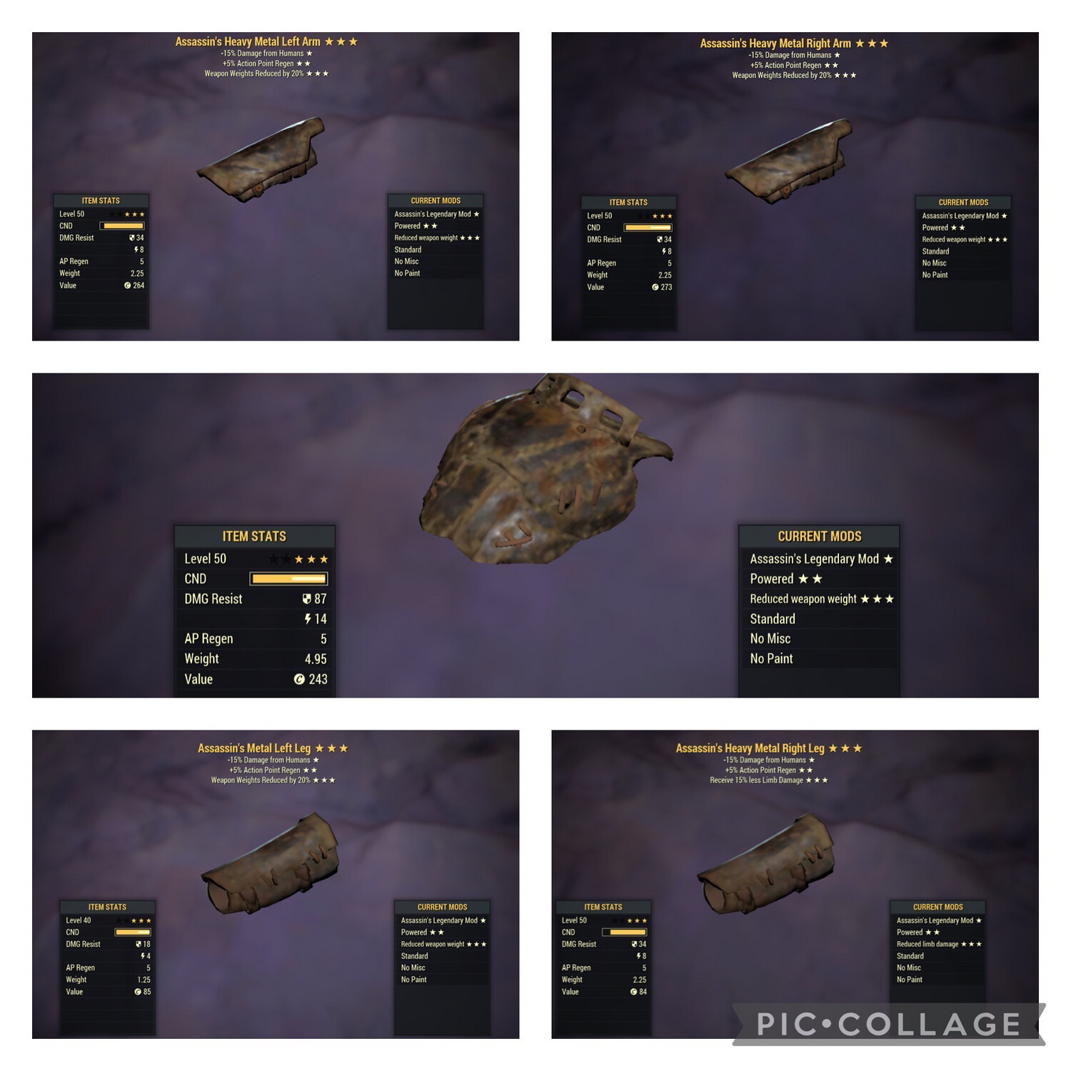 Assassins AP (X5) WWR (X4) LMB DMG (X1) Metal Set