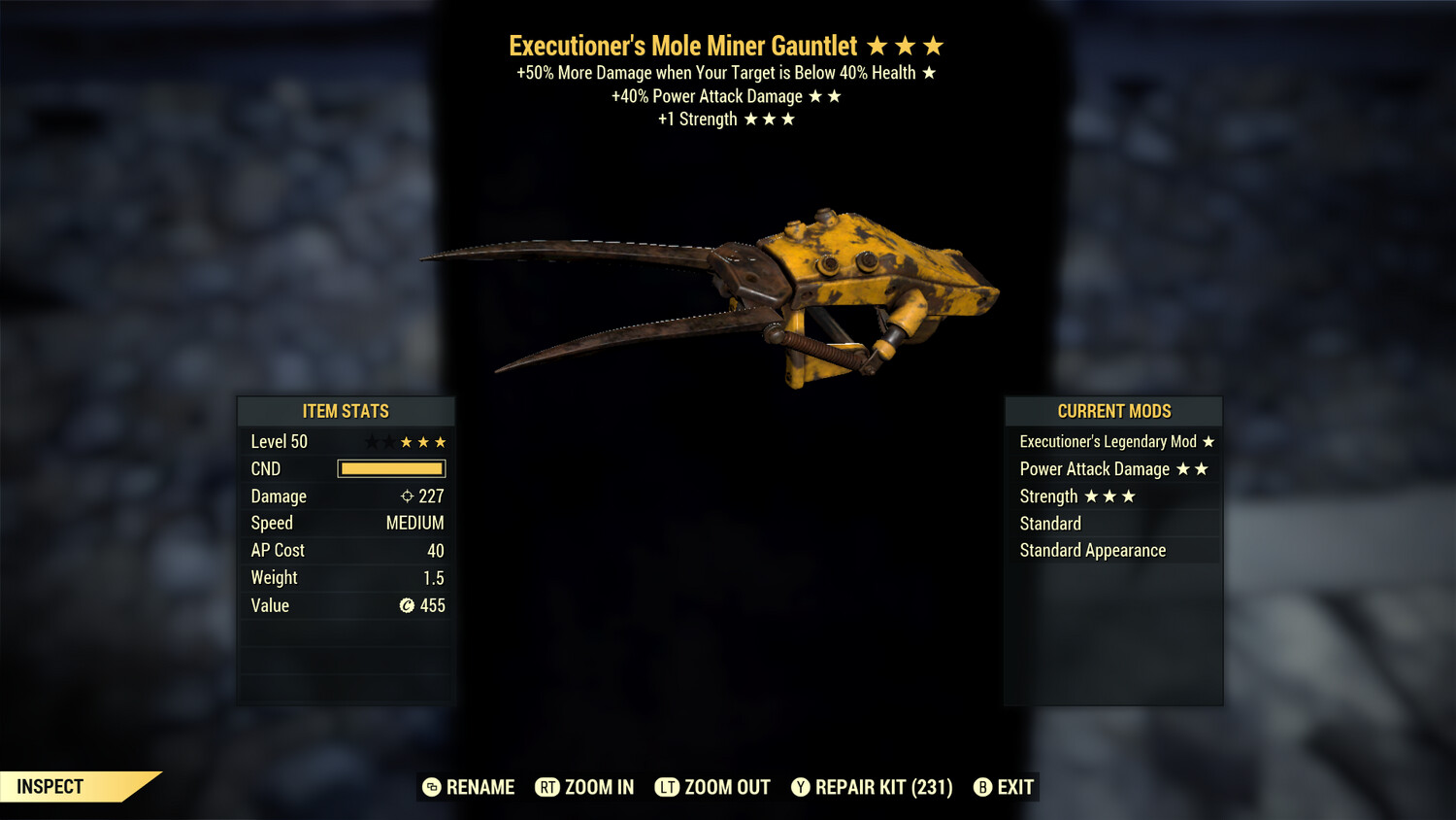 Executioners PA/1S Mole Miner Gauntlet