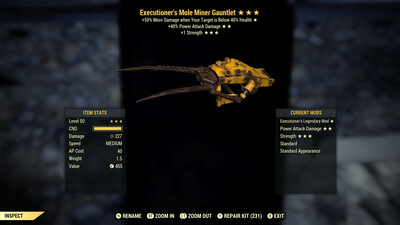 Executioners PA/1S Mole Miner Gauntlet