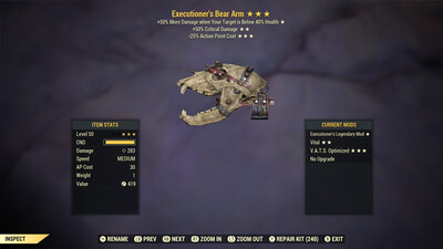 Executioners 50/25 Bear Arm