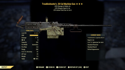 Troubleshooters 25/25 50-cal Machine Gun