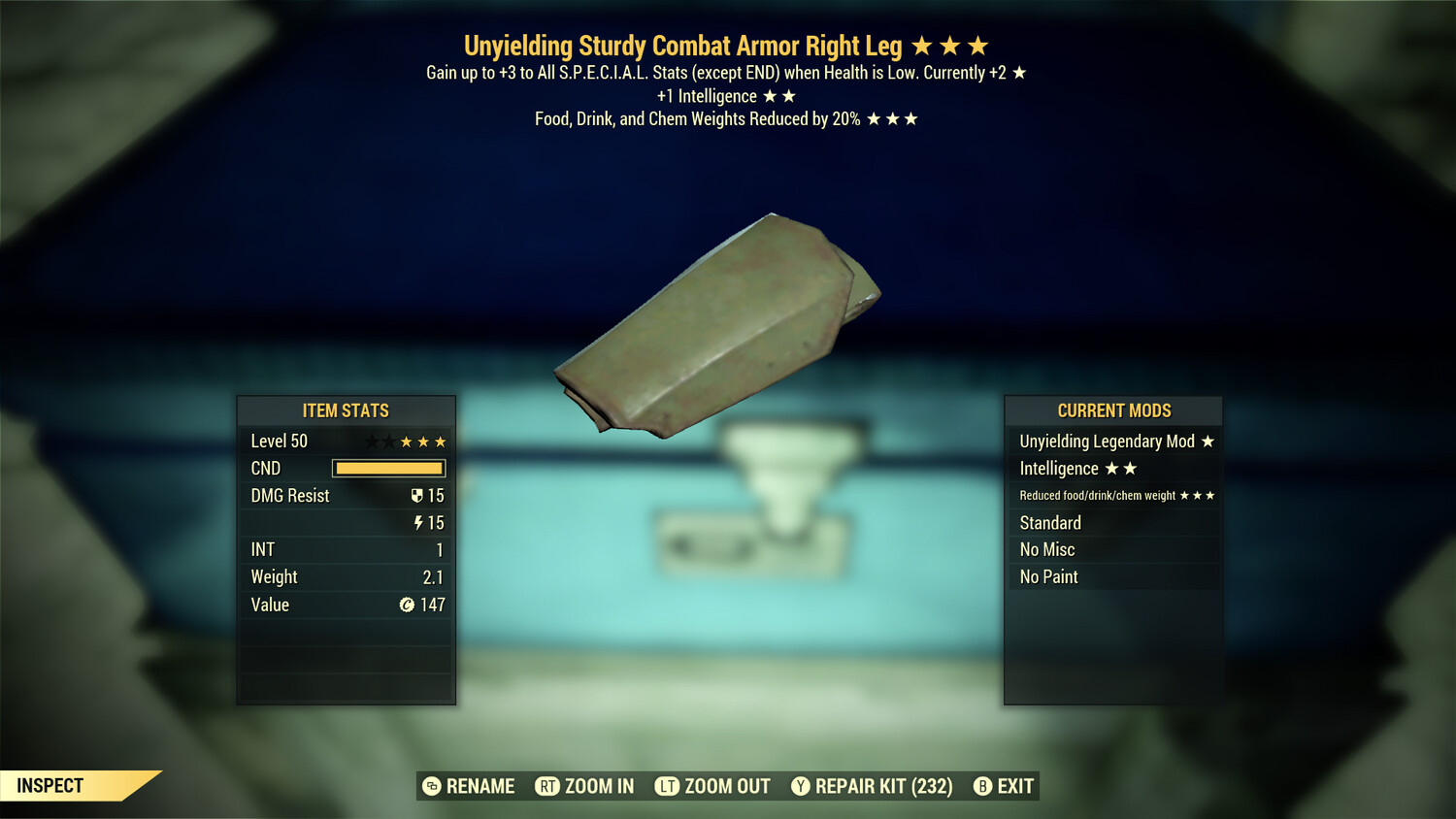 Unyielding Intel FDC Combat RL