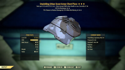Unyielding FR Sentinel U Scout Chest