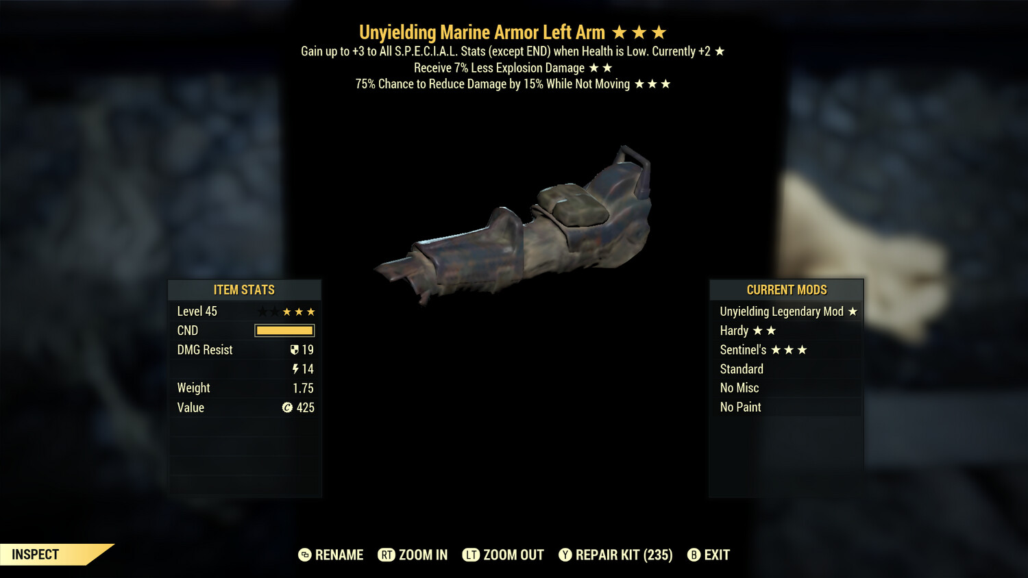 Unyielding Explosive Sentinel Marine LA