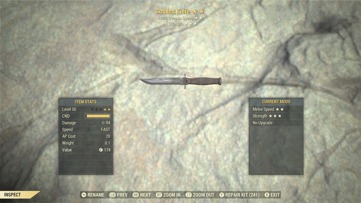 Legacy Perkless SS/1S Combat Knife
