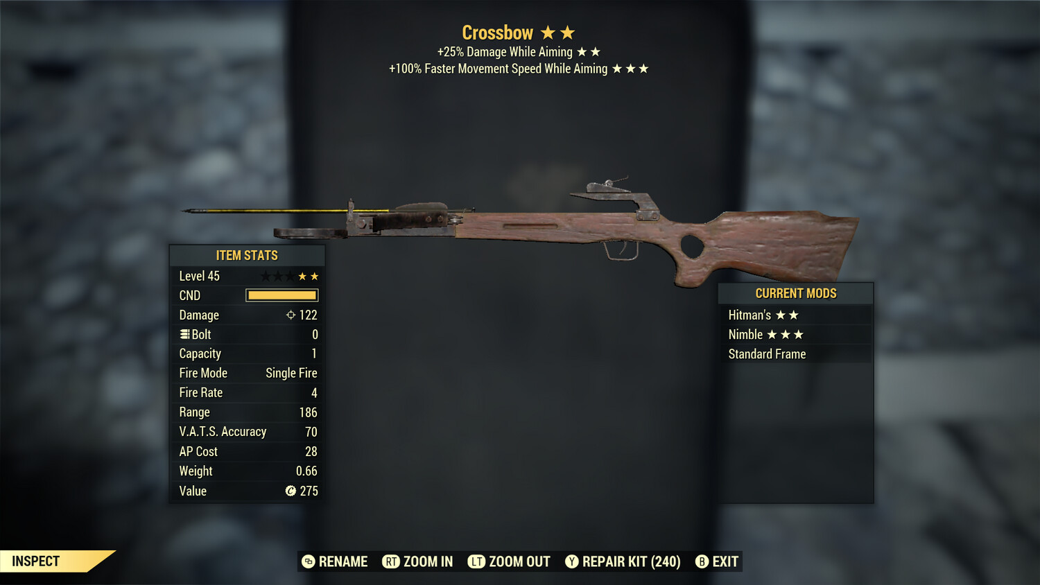 Legacy Perkless 25A/FMSWA Crossbow