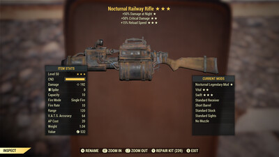 Nocturnal 50/15r Railway Rifle
