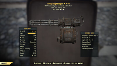 Instigating BASH/90 Minigun