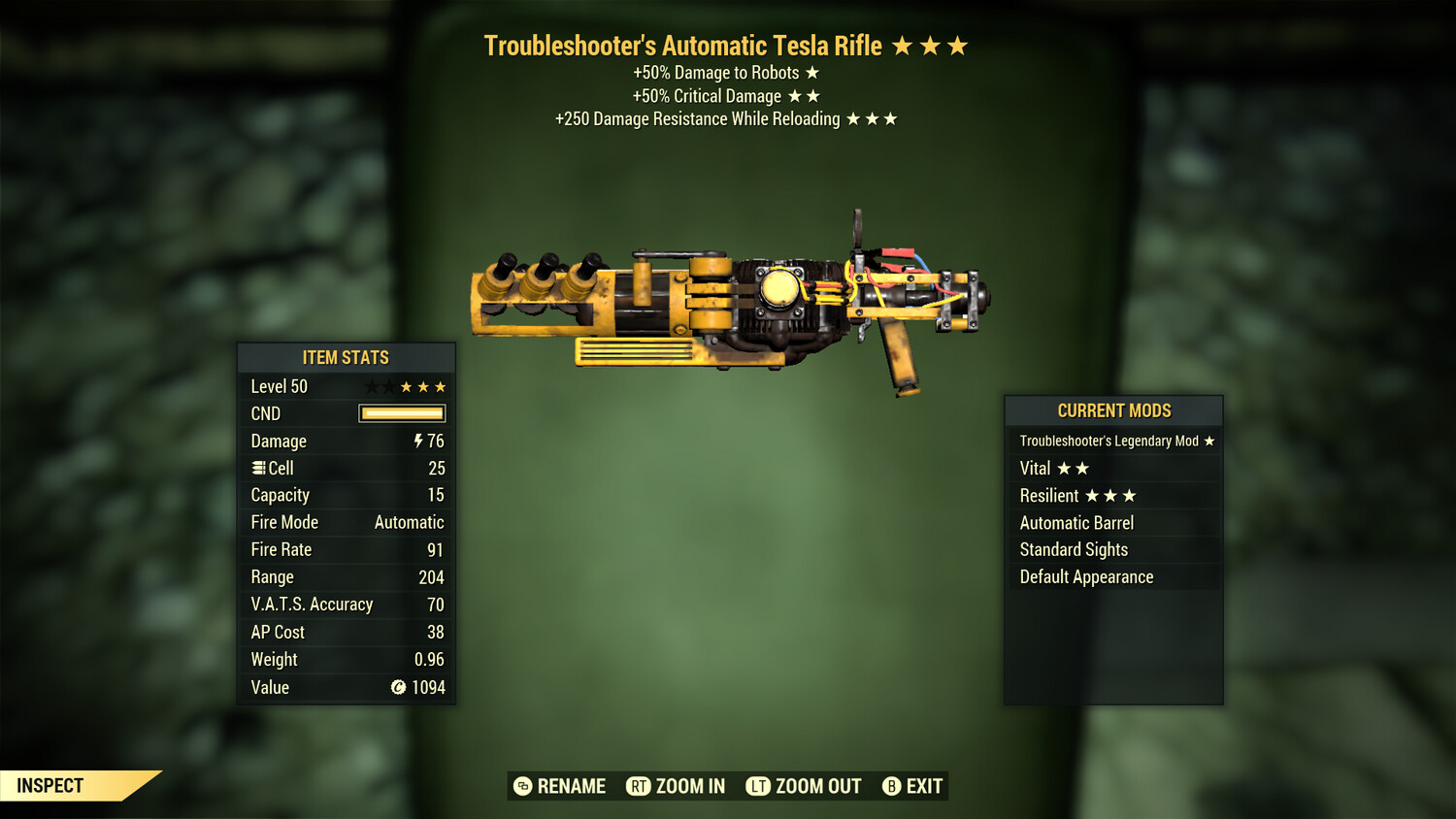 Troubleshooters 50/250 Tesla Rifle