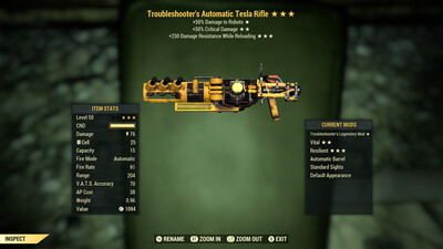 Troubleshooters 50/250 Tesla Rifle