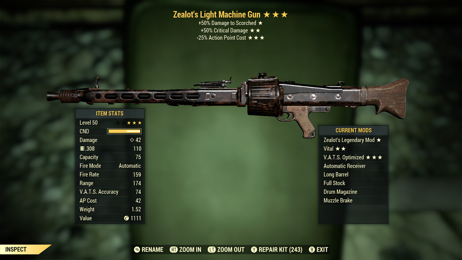 Zealots 50/25 Light Machine Gun