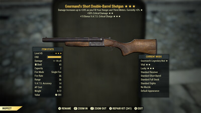 Gourmand 50/15c Double Barrel Shotgun