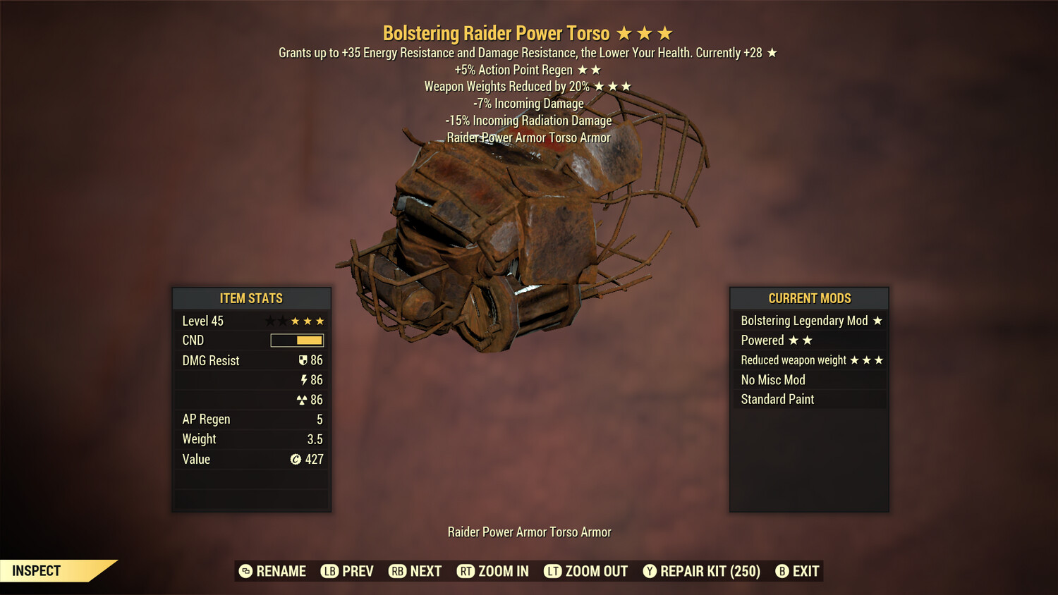 Bolstering AP WWR Raider Torso