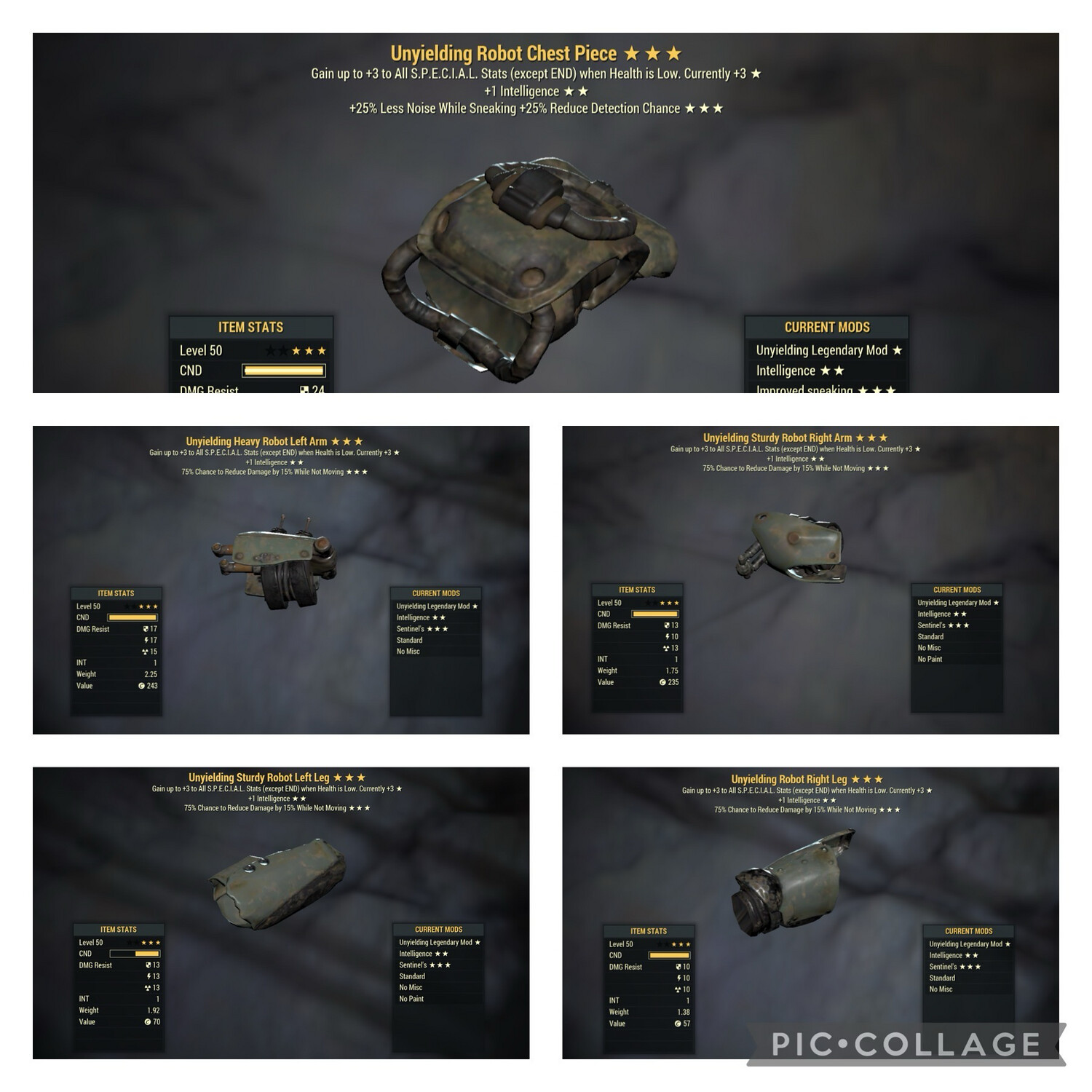 Unyielding Intel Sentinel (X4) HTD (X1) Robot Set