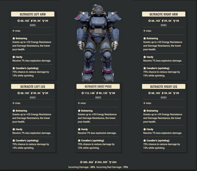 Bolstering Explosive Cavalier Ultracite Set With Legacy Jetpack Helmet