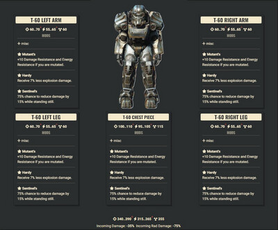 Mutant Explosive Sentinel T60 Set