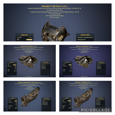 Overeaters 2AP 3Explo DMG To Melee Attackers T60 Set