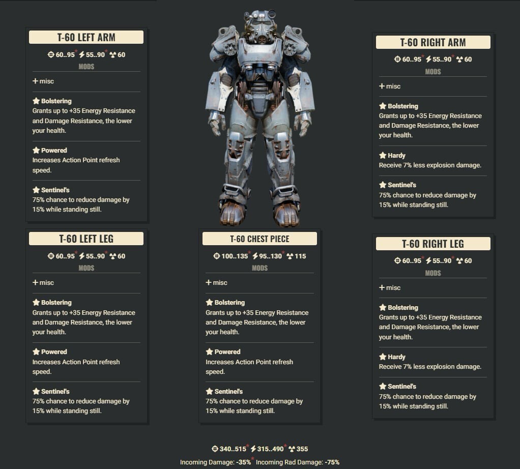 Bolstering 3AP 2Explo Sent T60 Set