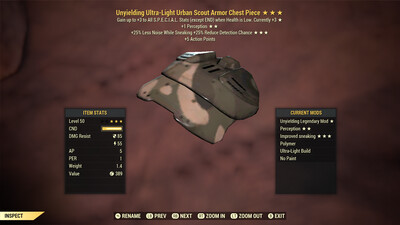 Unyielding 1P HTD F Scout Chest
