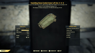 Unyielding Explosive Sentinel Combat LA