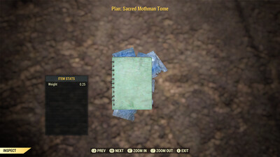 Sacred Mothman Tome Plan