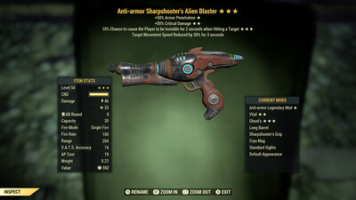 Anti Armor 50/Stealth Alien Blaster