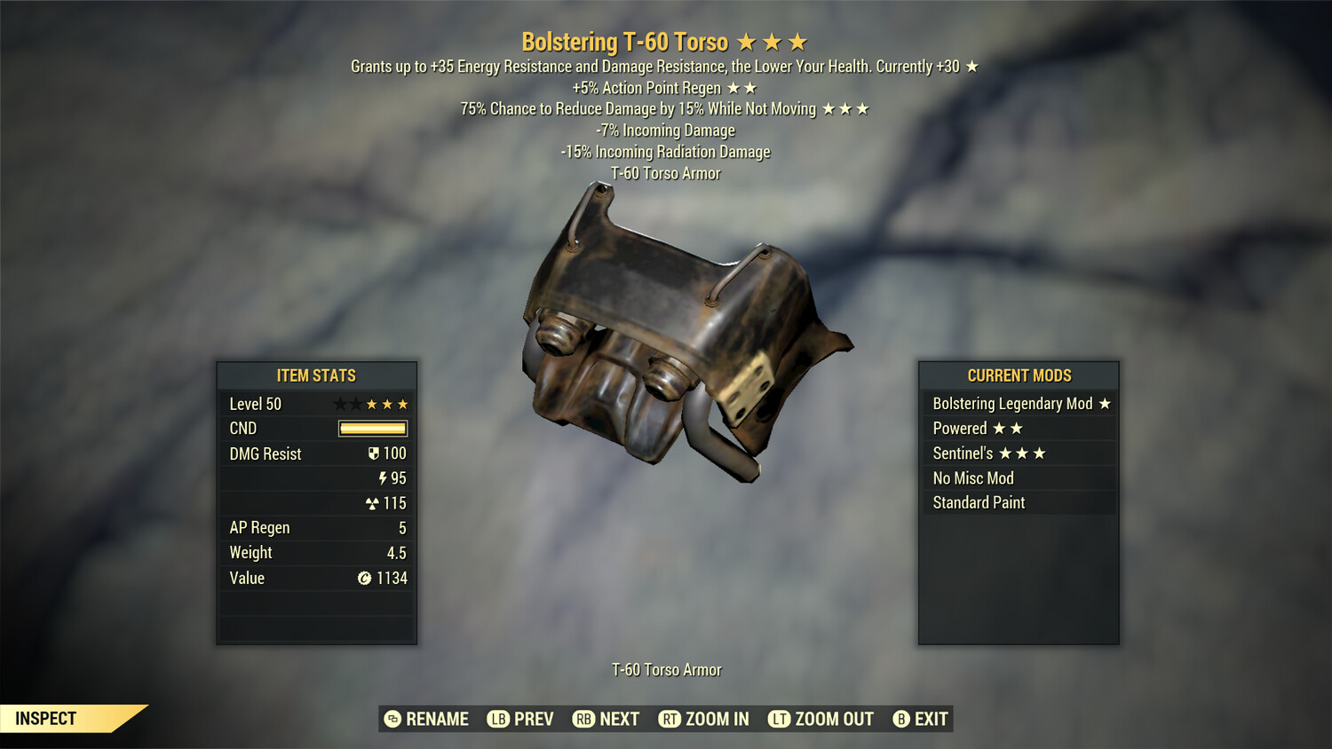 Bolstering AP Sentinel T60 Torso