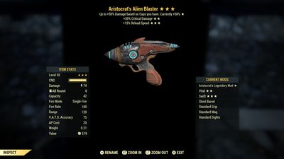 Aristocrat 50/15r Alien Blaster
