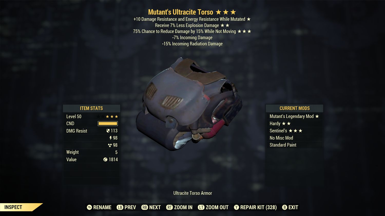 Mutant Explosive Sentinel Ultracite Torso