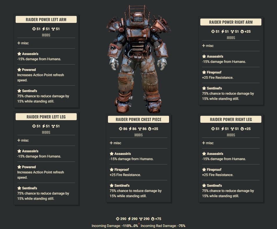 Assassins 2AP 3FR Sentinel Raider Set