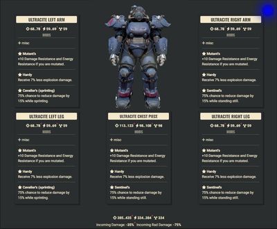 Mutant Explosive 3Sentinel 2Cavalier Ultracite Set + Legacy Jetpack Helmet