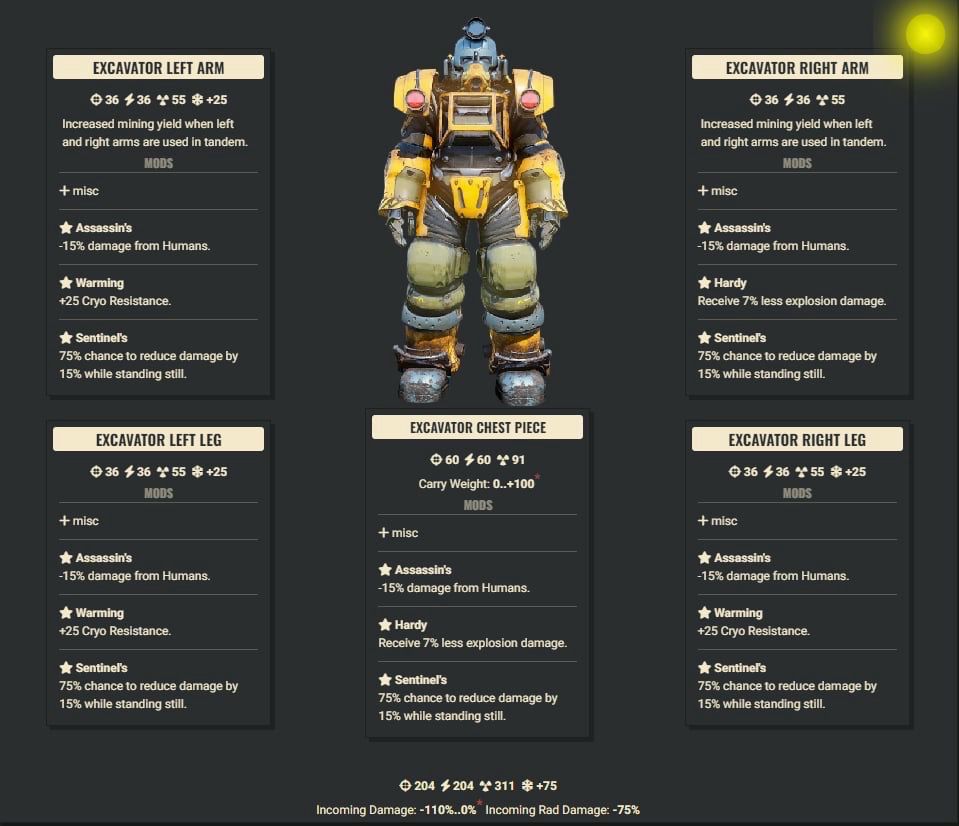 Assassins 3Cryo 2Explosive Sentinel Excavator Set